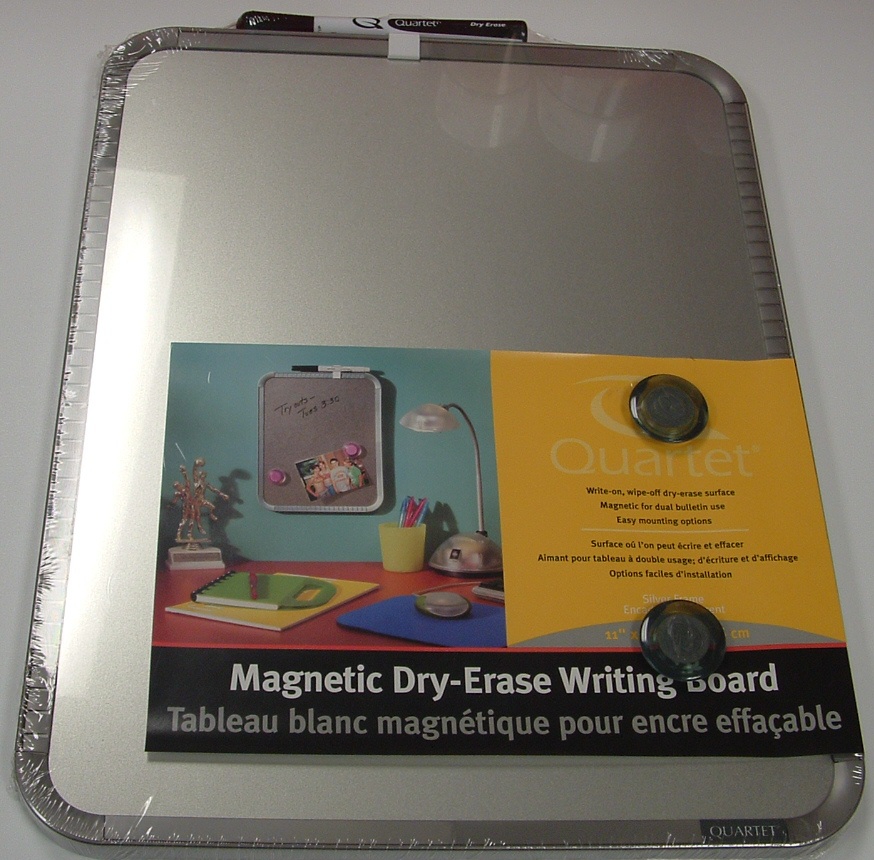 MAGNETIC SILVER DRY ERASE BOARD